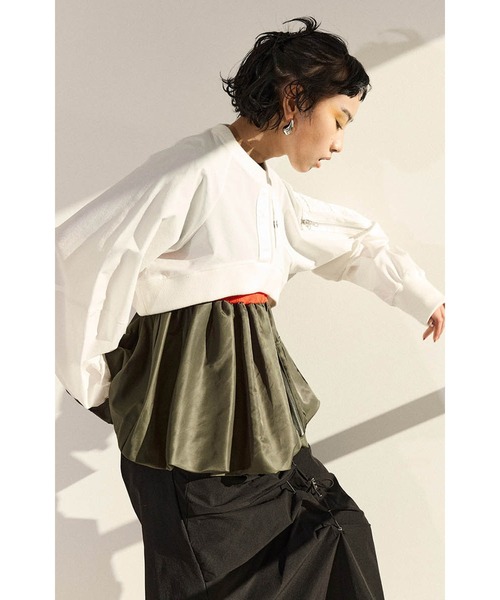 OMMO（オーエムエムオー） MA-1 DOCKING SHORT TOPS レディース