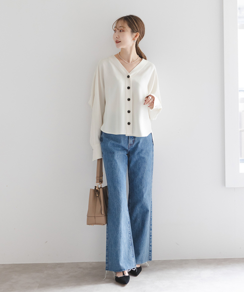 NOBLE（ノーブル） ブラウス シャツ 「追加」エステルダブルクロス