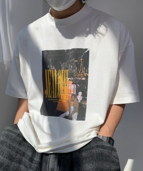 MASONPRINCE tシャツ ビッグシルエットヴィンテージ加工ロックTシャツ