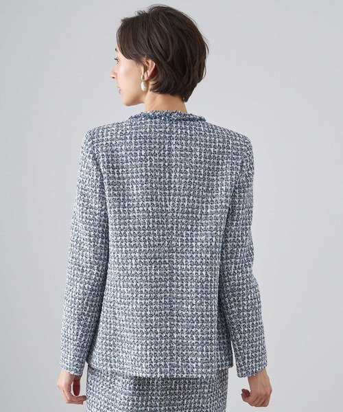 ANAYI（アナイ） ジャケット ノーカラージャケット ミックスツイード