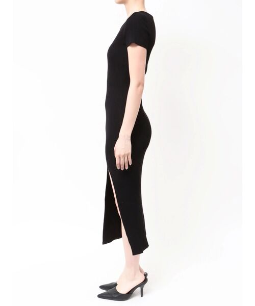 GYDA（ジェイダ） ワンピース GGプレートハーフスリーブLONGニット