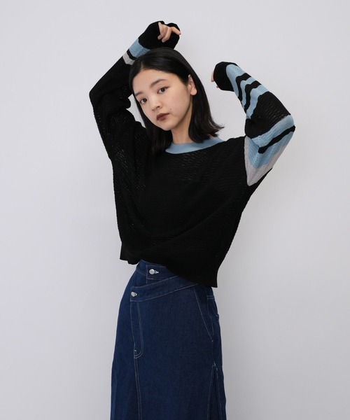 Enewd nina ニット セーター アシンメトリー サマー ニット ボーダー