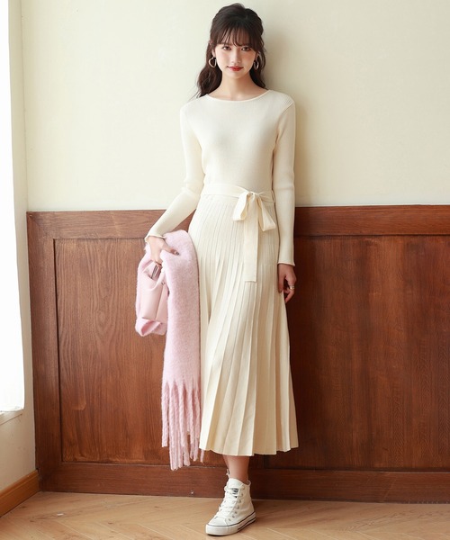 SAISON DE PAPILLON（セゾンドパピヨン） ワンピース レイヤード風