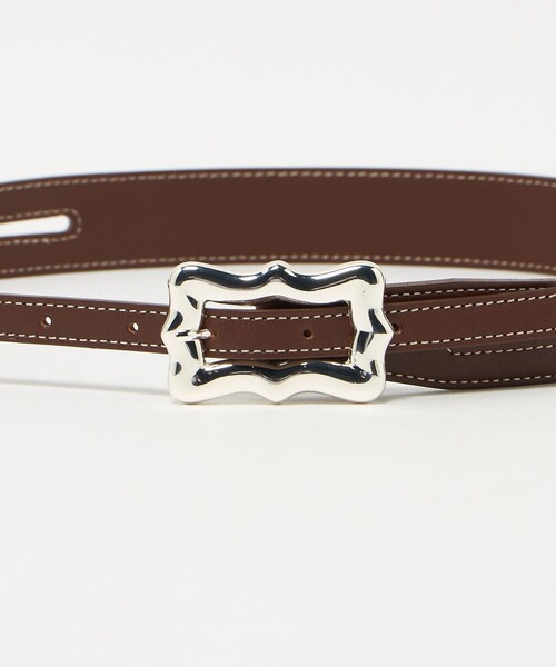 A VACATION ブラウン シェルモチーフ ベルト BELT – A VACATION