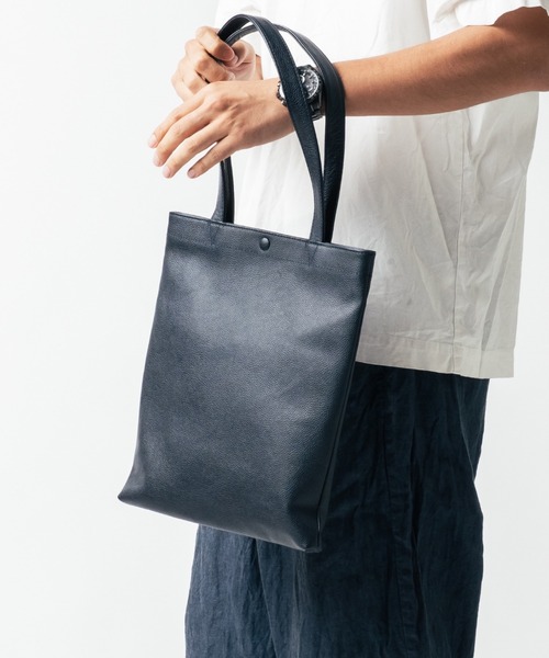 MURA（ムラ） トートバッグ シュリンクレザー マグネットボタン式 薄