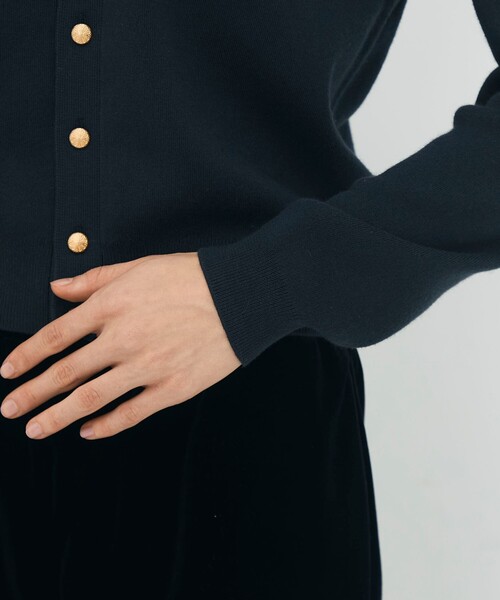 CABaN（キャバン） カーディガン コットンカシミヤ レースコンビ