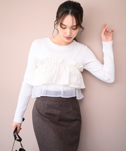 MISCH MASCH（ミッシュマッシュ） ニット セーター ジャガードフリル