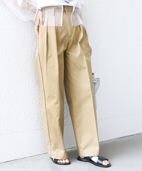 SHIPS（シップス） チノパン * 「手洗い可能」2タック ワイド