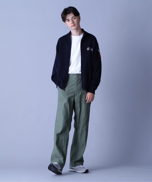 AVIREX（アヴィレックス） カーディガン NAVAL STAND COLLAR ZIP KNIT