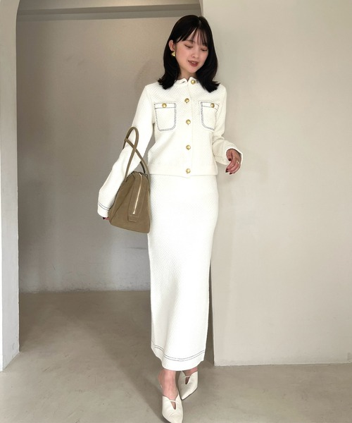 anuans（アニュアンス） ジャケット ノーカラージャケット ノーカラー