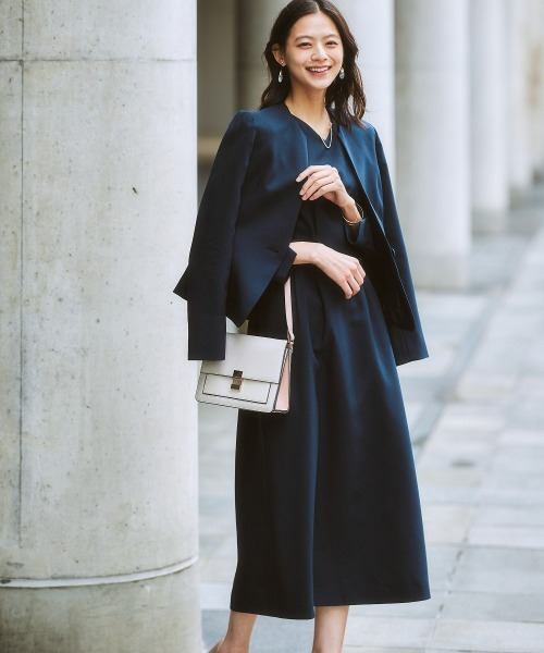 7days Life Styling セットアップ 「洗える」キーネックジャケット