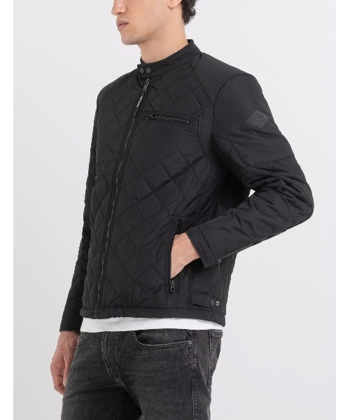 REPLAY（リプレイ） 革ジャン ライダース ショートキルティング