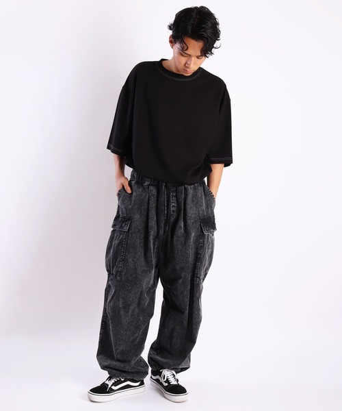 WESTSEA（ウエストシー） カーゴパンツ スーパーワイド ツイル硫化染め