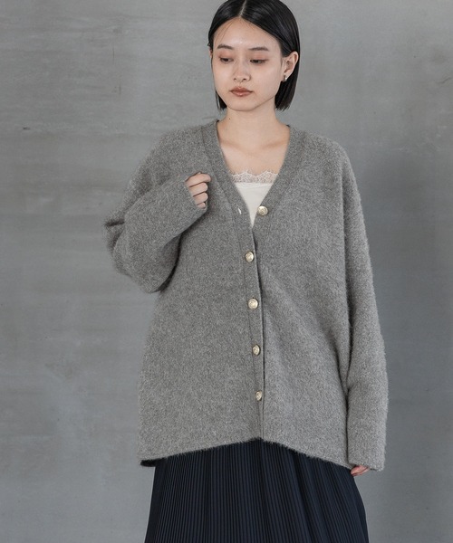 A part by（アパートバイ） カーディガン CNラクーンコンVカーディガン