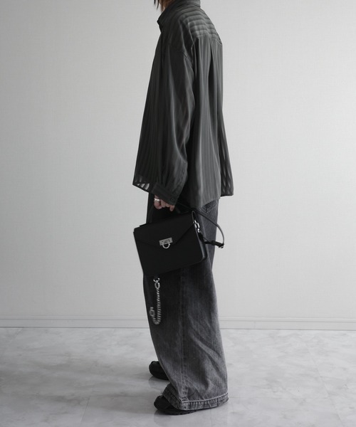 KUUUPY（クーピー） シャツ Shadow Stripe Sheer Shirt - シャドー