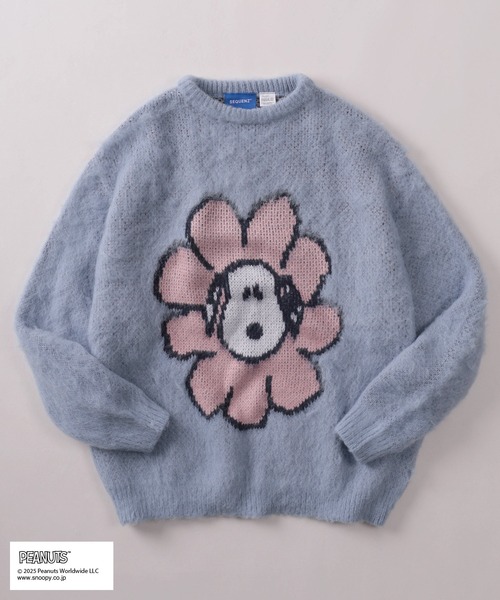 PEANUTS セーター ニット 「72」「PEANUTS/ピーナッツ」フラワー