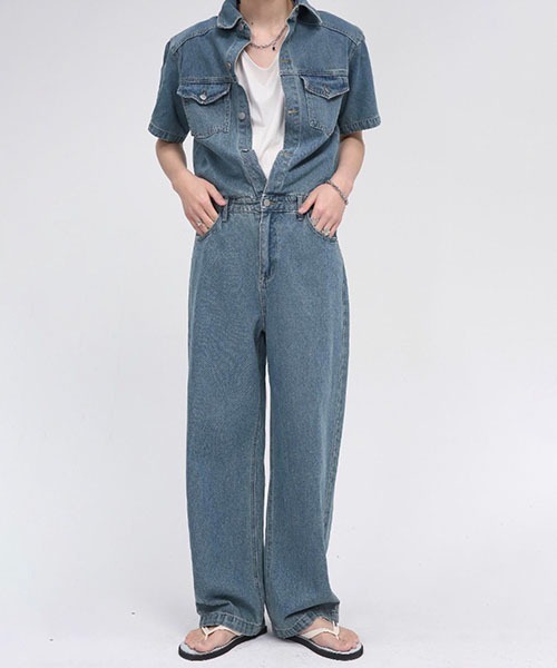 WESTBOY（ウエストボーイ） オールインワン ウォッシュドデニム