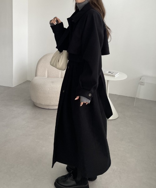 andme（アンドミー） ステンカラーコート コート 「新色追加」ベルト