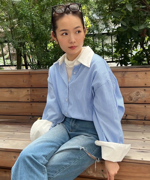 KOBE LETTUCE（神戸レタス） ブラウス シャツ ロングカフスシャツ