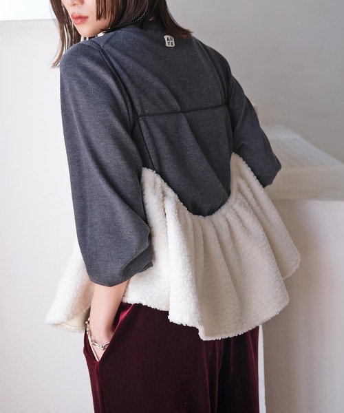 AKTE（アクテ） ブラウス シャツ ボアキャミソール レディース