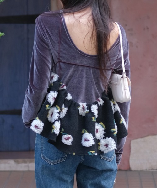 AKTE（アクテ） ブラウス シャツ ボアキャミソール レディース