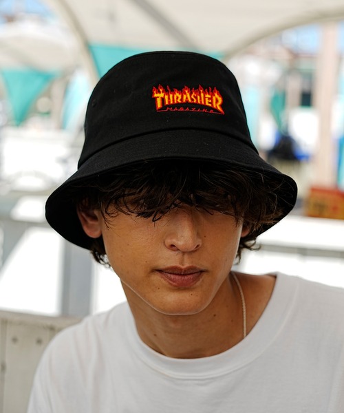 THRASHER（スラッシャー） 帽子 ハット バケットハット FLAME LOGO