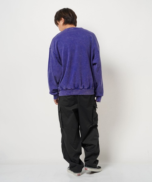 トレーナー スウェット グランジ加工 クルーネック / Grunge Crewneck