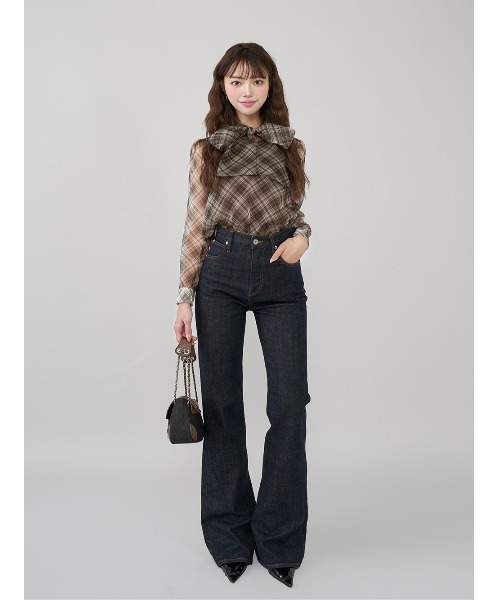 Darich（ダーリッチ） ブラウス シャツ シアーパフショルブラウス