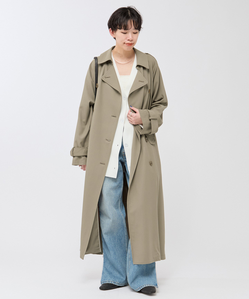 AP STUDIO コート トレンチコート セージトレンチコート : ZOZOTOWN