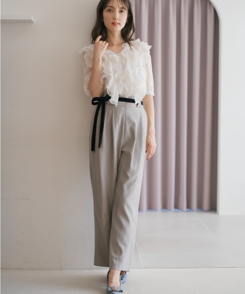 MISCH MASCH（ミッシュマッシュ） パンツ 2025秋冬新作 ベロアリボン2