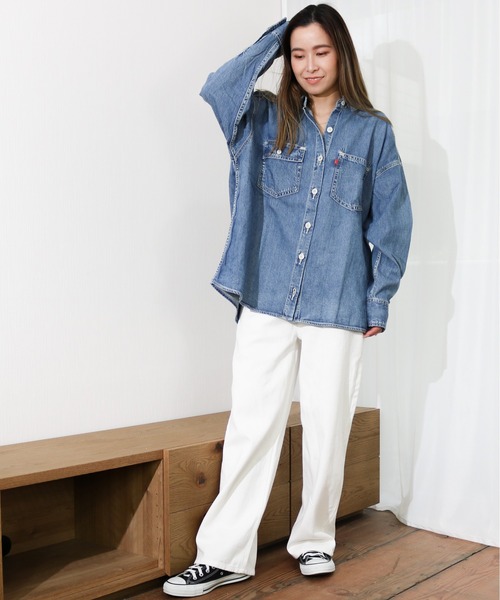 Levi's RED シャツ ブラウス Red/リーバイス レッド デニムステッチ