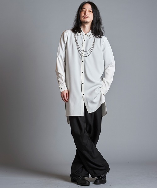 NO ID.（ノーアイディー） シャツ ms5853- ZIPチェーンロングSH シャツ