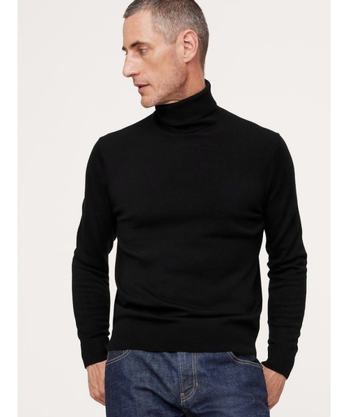 セーター ニット イタリアンメリノ タートルネックセーター メンズ