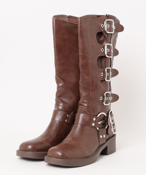 ALMO ブーツ 「LAMPOON」ベルトエンジニアブーツ レディース