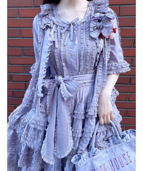 PINK HOUSE（ピンクハウス） ワンピース サッシュベルト付きローン