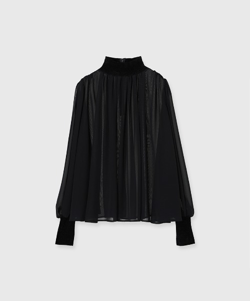 anuans（アニュアンス） ブラウス シャツ ジョーゼットフレアブラウス