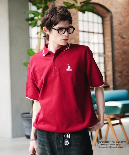 Adoon plain ポロシャツ GREENWICH POLOCLUB MOSS STITCH POLO SHIRT