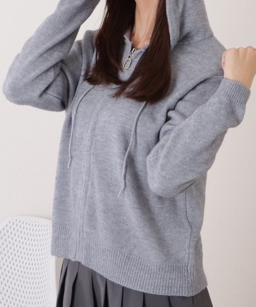 Lace Ladies（レースレディース） ニット セーター フード付コンパクト