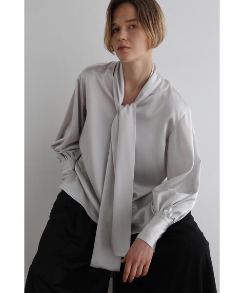 LE PHIL（ル フィル） ブラウス シャツ クラシックサテンブラウス