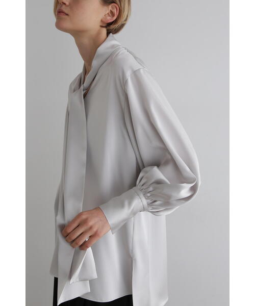LE PHIL（ル フィル） ブラウス シャツ クラシックサテンブラウス