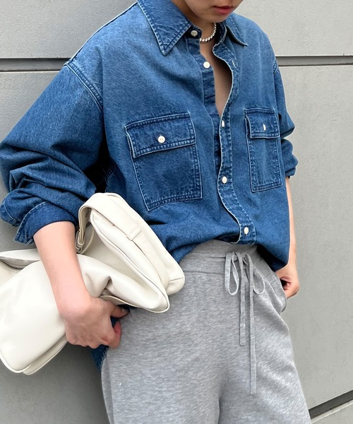 GALLARDAGALANTE（ガリャルダガランテ） ブラウス シャツ デニムシャツ