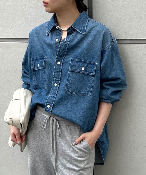 GALLARDAGALANTE（ガリャルダガランテ） ブラウス シャツ デニムシャツ