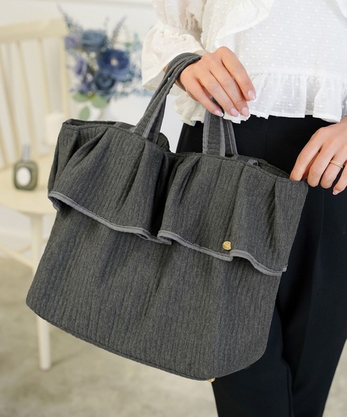 le reve vaniller（ル レーヴ ヴァニレ） トートバッグ フリルヘム ヌ