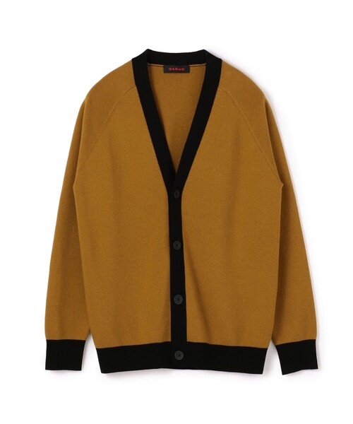 CABaN（キャバン） カーディガン コットンカシミヤ バイカラーVネック