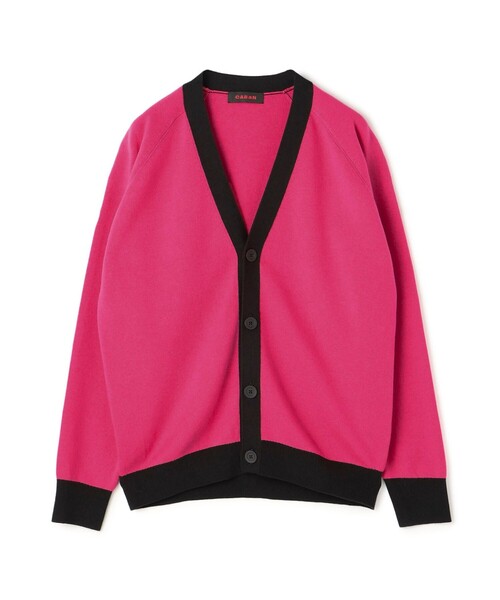 CABaN（キャバン） カーディガン コットンカシミヤ バイカラーVネック