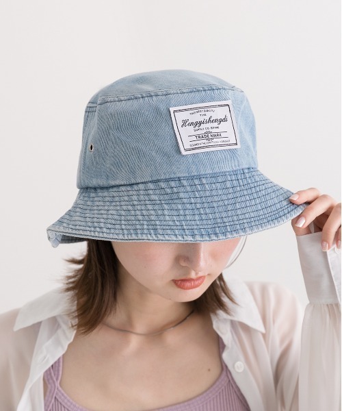 ad thie（アドティエ） 帽子 ハット フロントタグ・ベーシック デニム