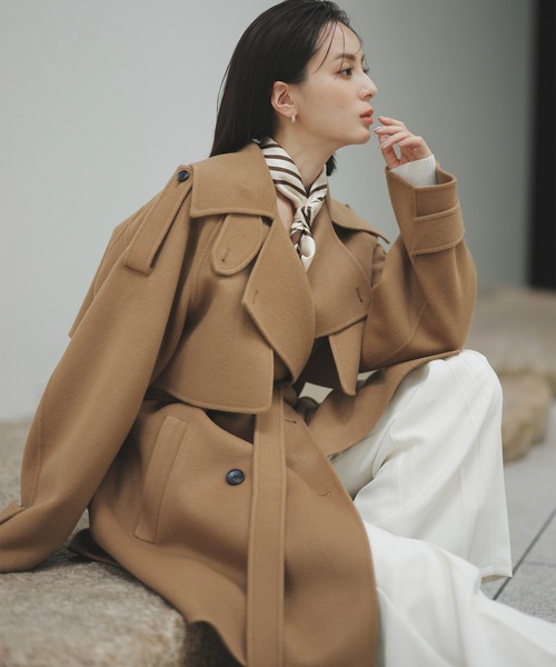 anuans（アニュアンス） トレンチコート コート リバーミドルトレンチ