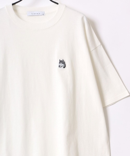 Lazar（ラザル） tシャツ Tシャツ 別注 Animal One Point Embroidery