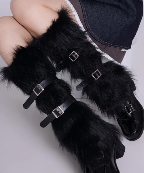 lilful レッグウォーマー 「25年秋冬新作」フェイクファー もこもこY2K