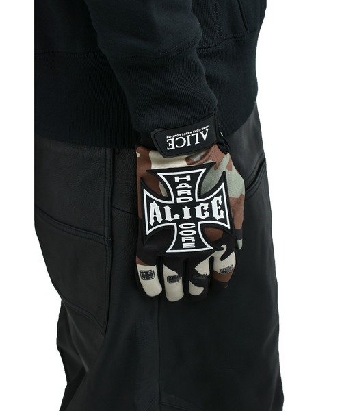 ALICE HOLLYWOOD 手袋 MOTO COUTURE CAMO GLOVES メンズ レディース